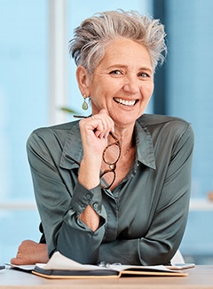 Woman smiling in office