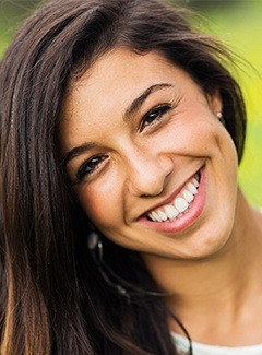 woman with white smile