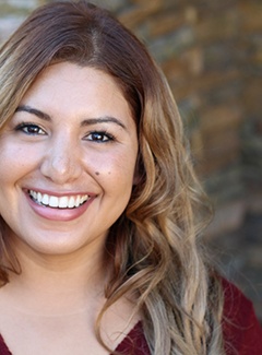 Woman with beautiful teeth smiling at camera