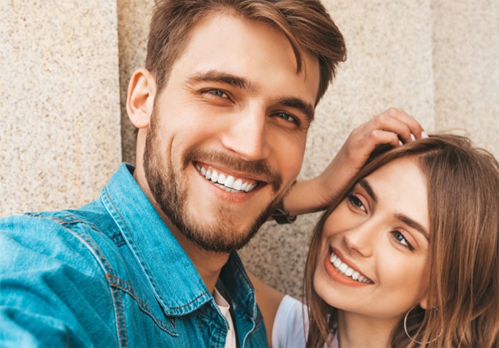 Young smiling couple